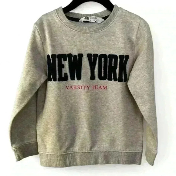 H&M Kids New York Varsity Team Crewneck Sweatshirt-Size 4-6 yrs - Picture 1 of 7